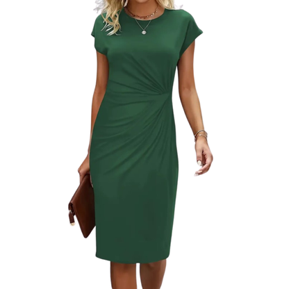 Chic Crepe Midi Dress