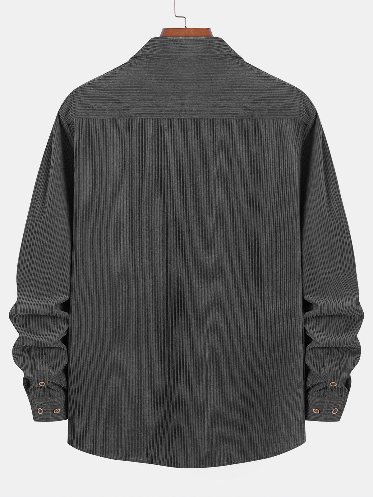 Classic Button Front Collared Long Sleeve Shirt