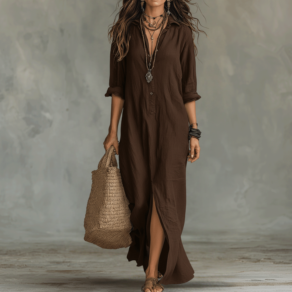 Zwiewna boho sukienka maxi