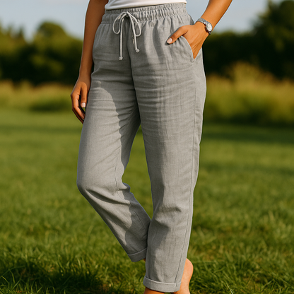 Relaxed Drawstring Summer Trousers