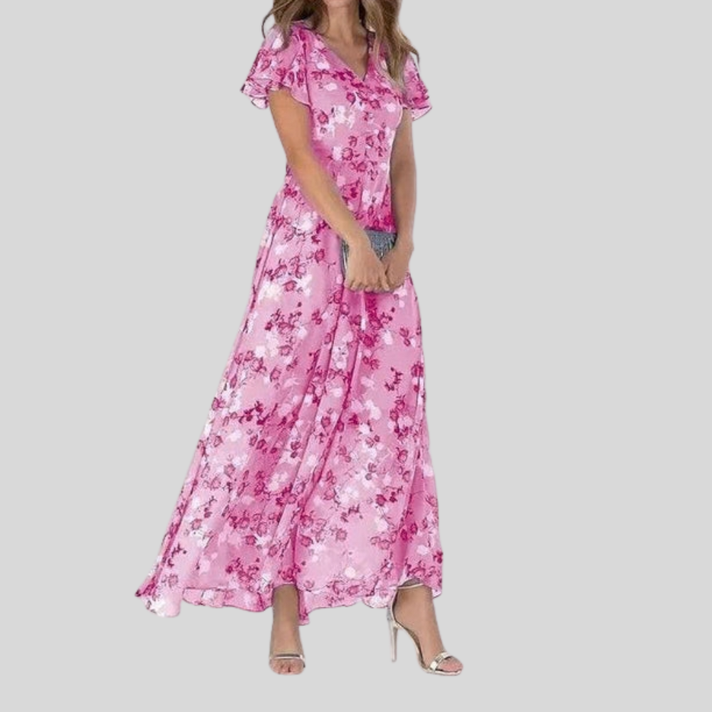 Graceful Maxi Dress V Neck