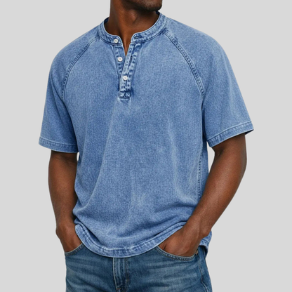Vintage'owa, prana koszulka henley casualowa