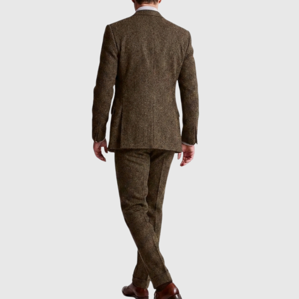 Slim fit garnitur trzyczęściowy