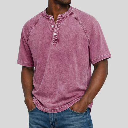 Vintage'owa, prana koszulka henley casualowa