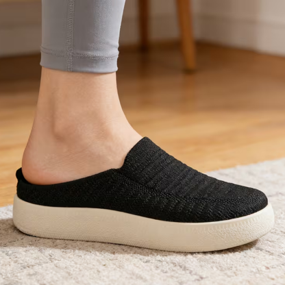 Sneakersy Slip On z Grubą Podeszwą