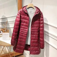 Hooded Quilted Zip Front Longline Coat