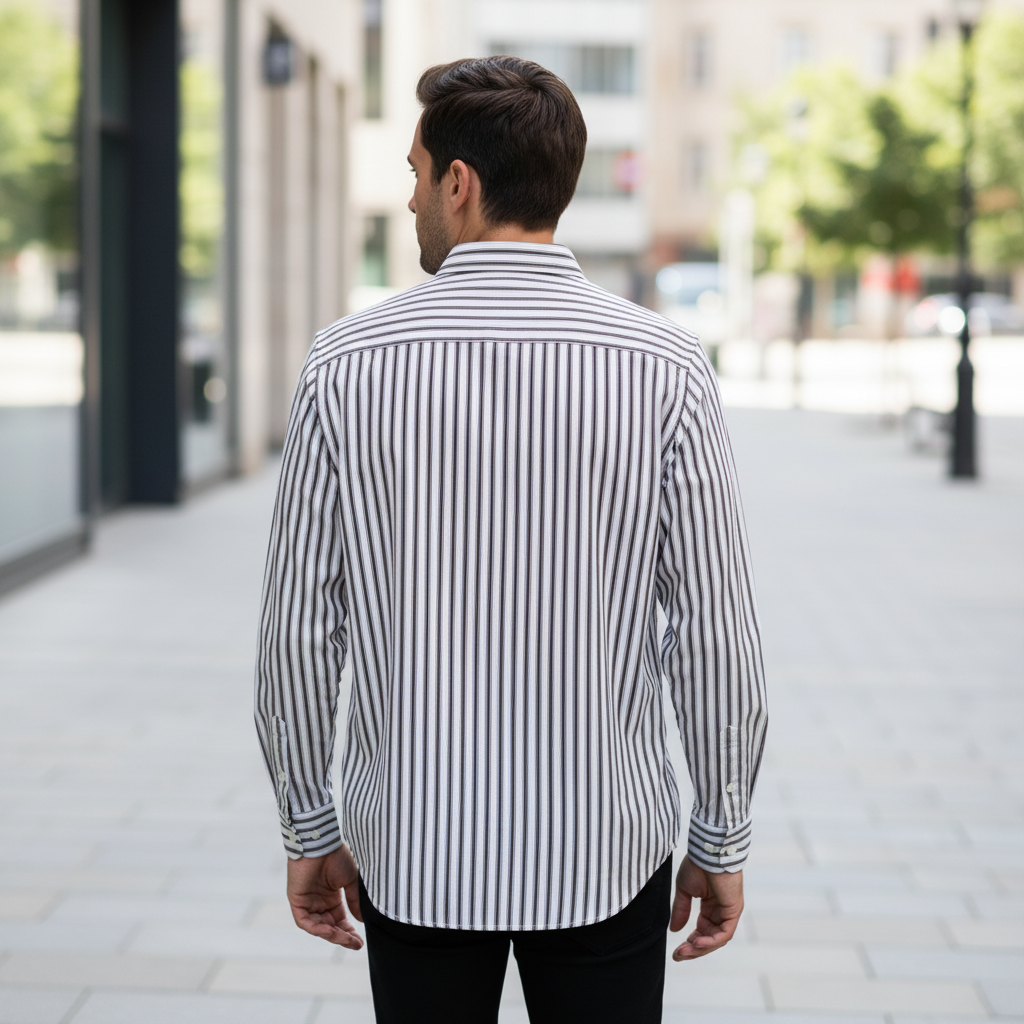 Vertical Stripe Long Sleeve Shirt