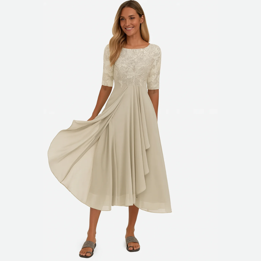 Delicate Midi Dress Flared
