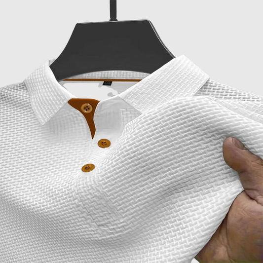 Modern Textured Airy Polo Shirt