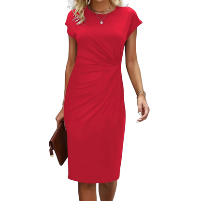Chic Crepe Midi Dress