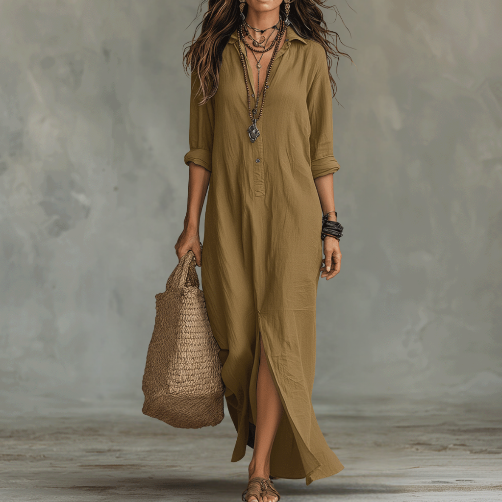 Zwiewna boho sukienka maxi