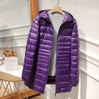 Hooded Quilted Zip Front Longline Coat