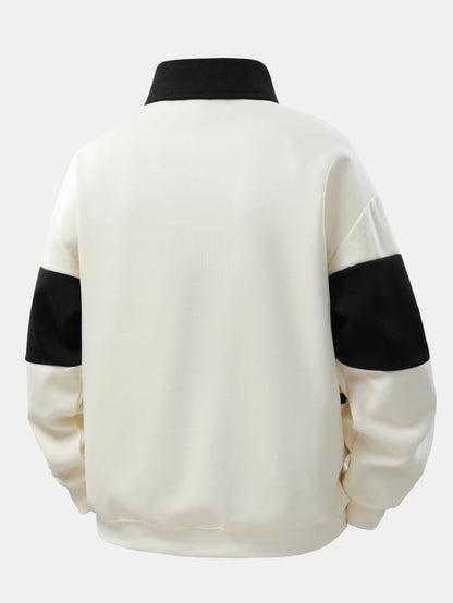 Classic Striped Collared Pullover Shirt