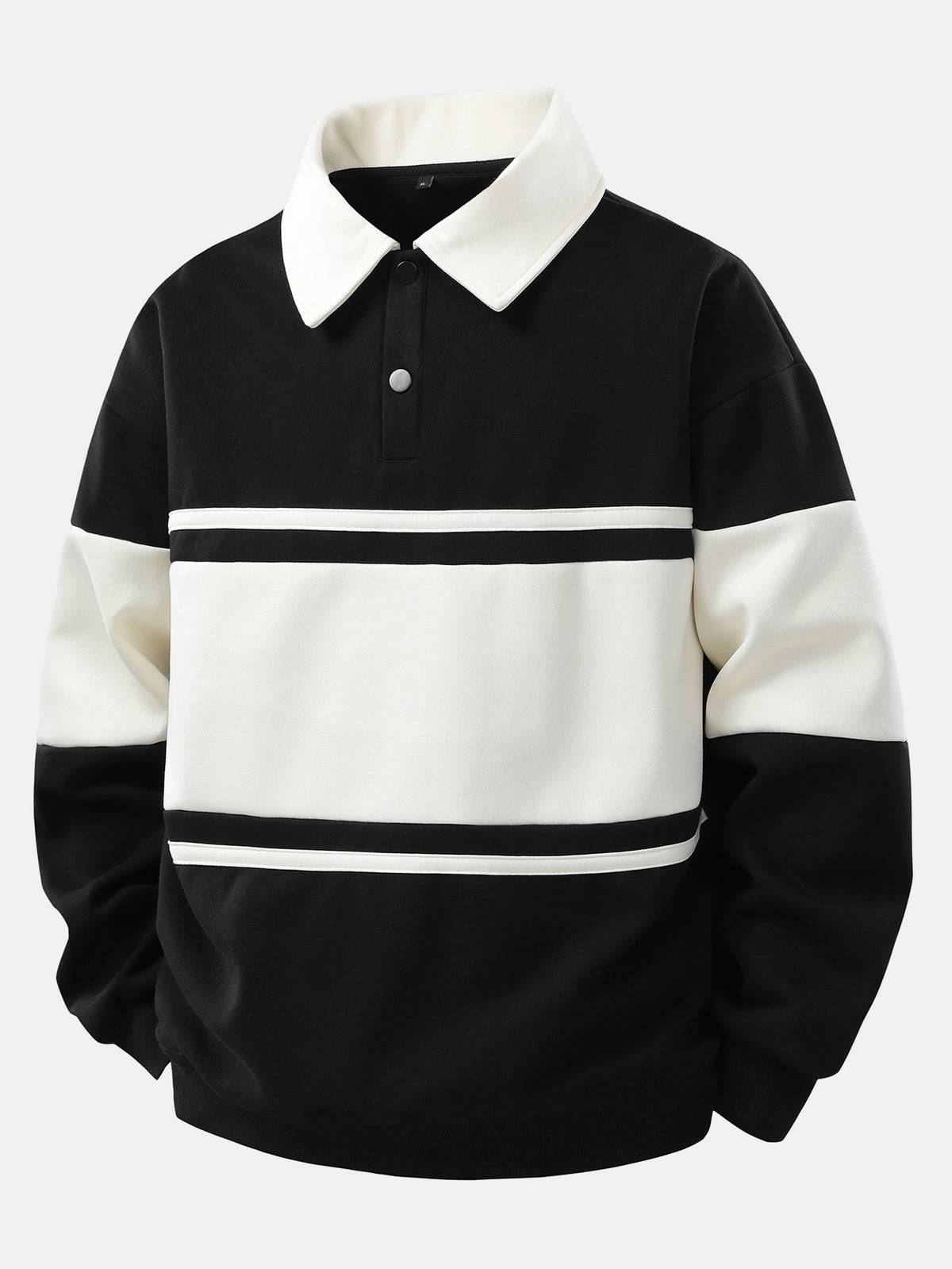 Classic Striped Collared Pullover Shirt