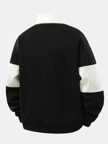 Classic Striped Collared Pullover Shirt