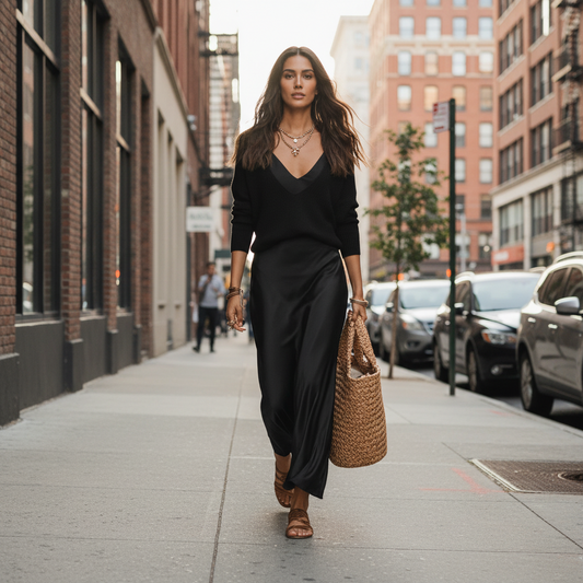 Maxi Dress Set With Cozy Sweater