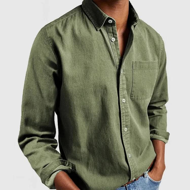 Airy Linen Shirt for Men - Long Sleeves & Regular Fit 12