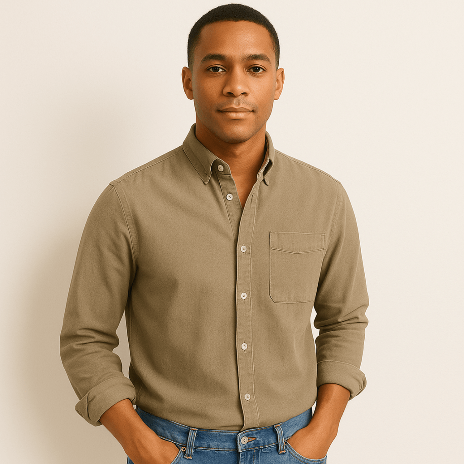 Airy Linen Shirt for Men - Long Sleeves & Regular Fit 2