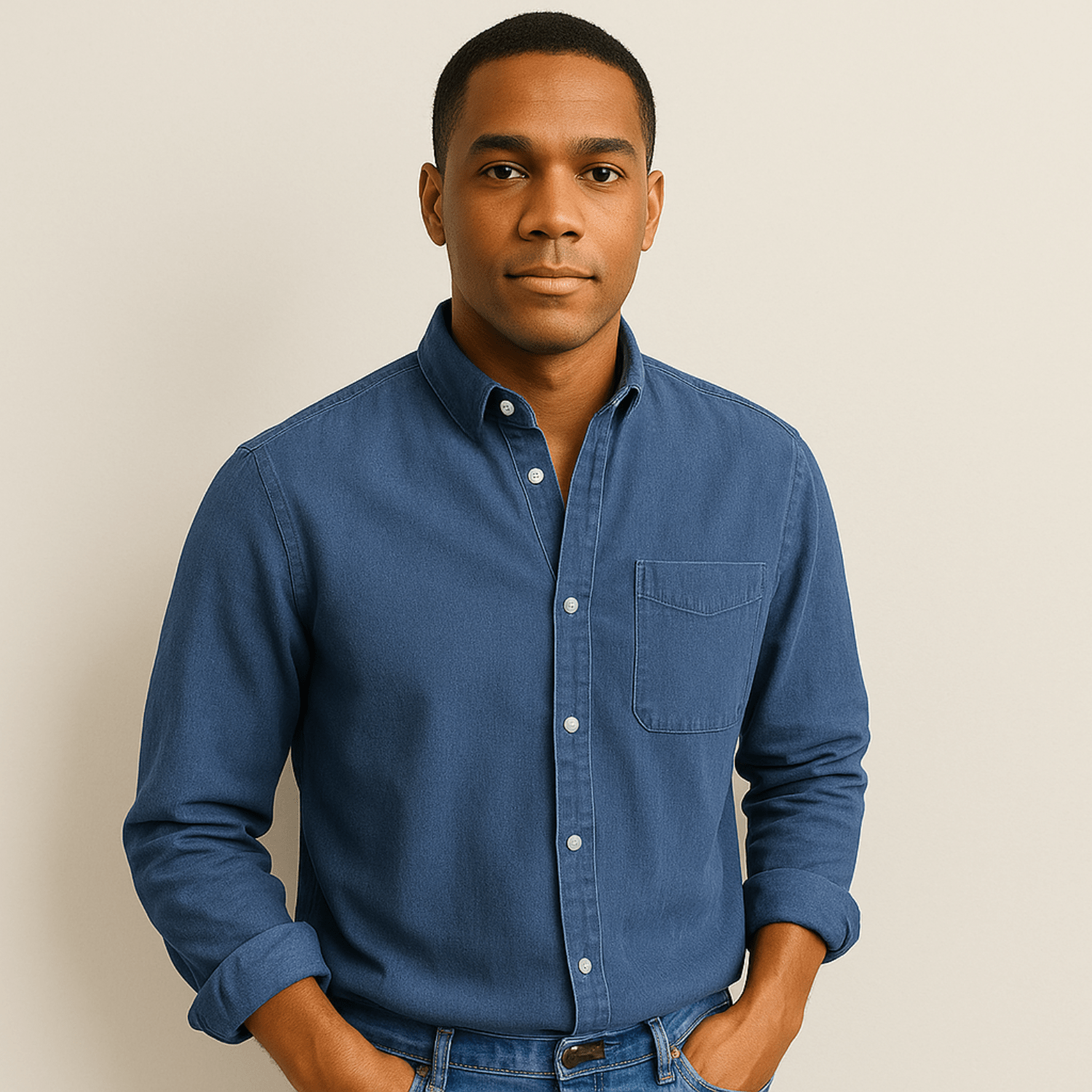 Airy Linen Shirt for Men - Long Sleeves & Regular Fit 4