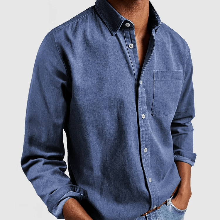 Airy Linen Shirt for Men - Long Sleeves & Regular Fit 5