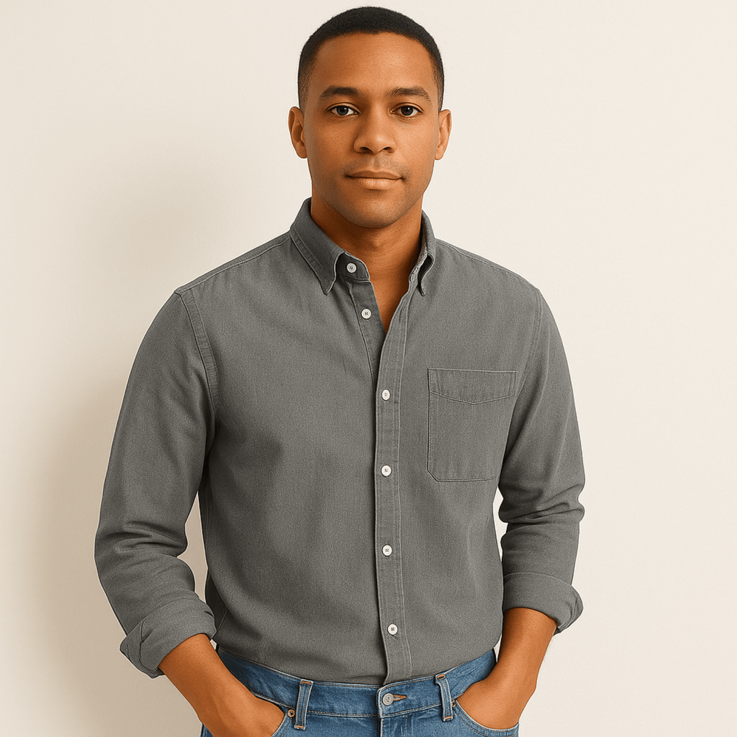 Airy Linen Shirt for Men - Long Sleeves & Regular Fit 6