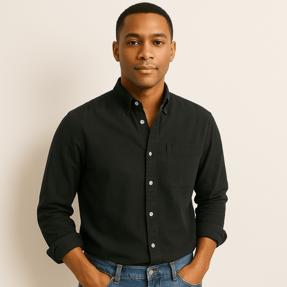 Airy Linen Shirt for Men - Long Sleeves & Regular Fit 8