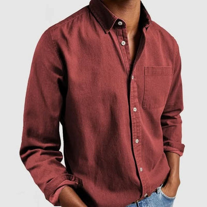 Airy Linen Shirt for Men - Long Sleeves & Regular Fit 9