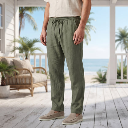 Relaxed Straight Leg Casual Trousers
