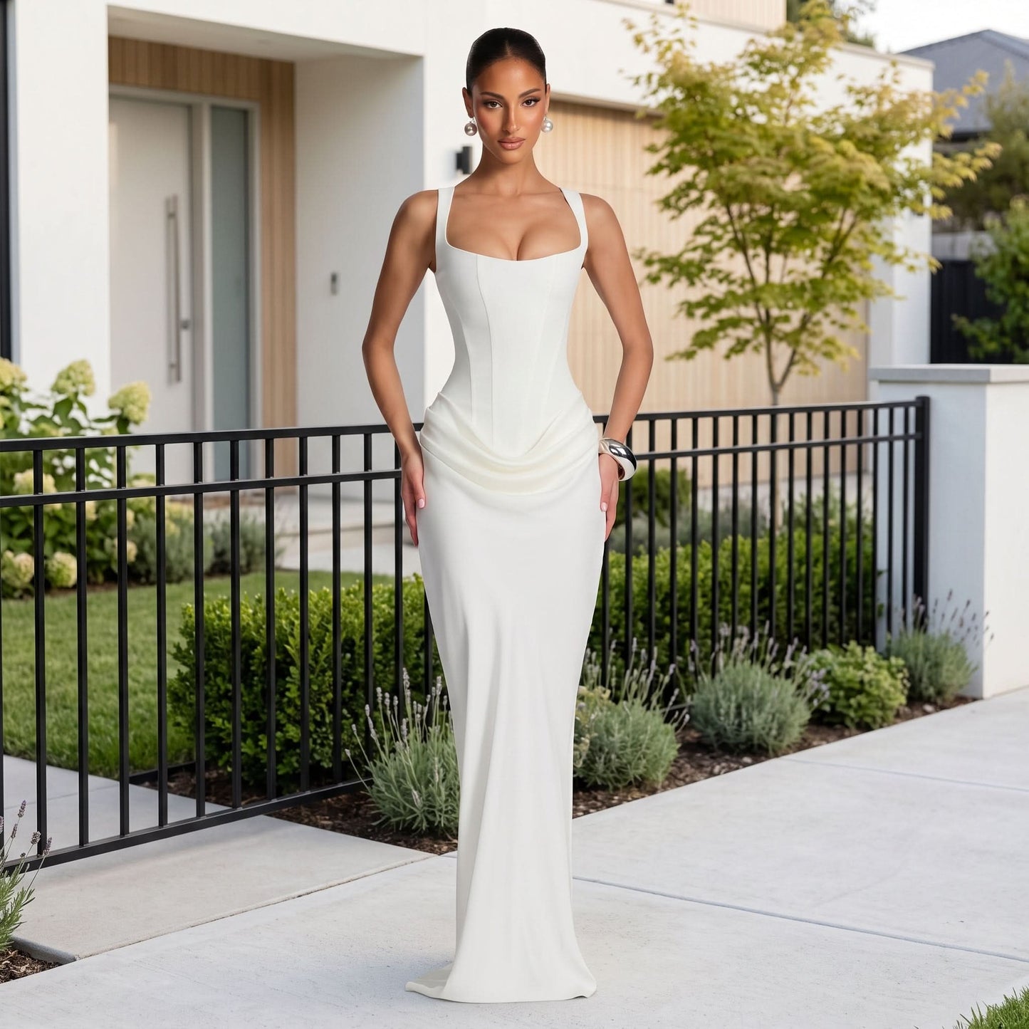 Elegant Strappy Maxi Summer Dress