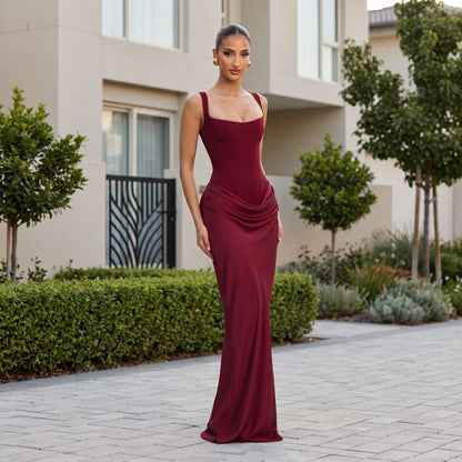 Elegant Strappy Maxi Summer Dress