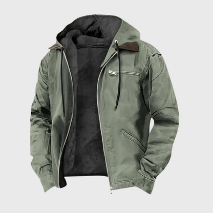 Hooded Full Zip Pocket Casual Jacket