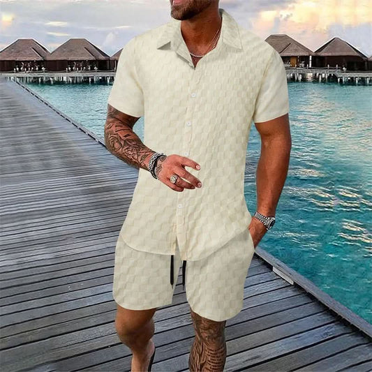 Casual Summer Set - Comfortable Shirt and Shorts for Effortless Style 0