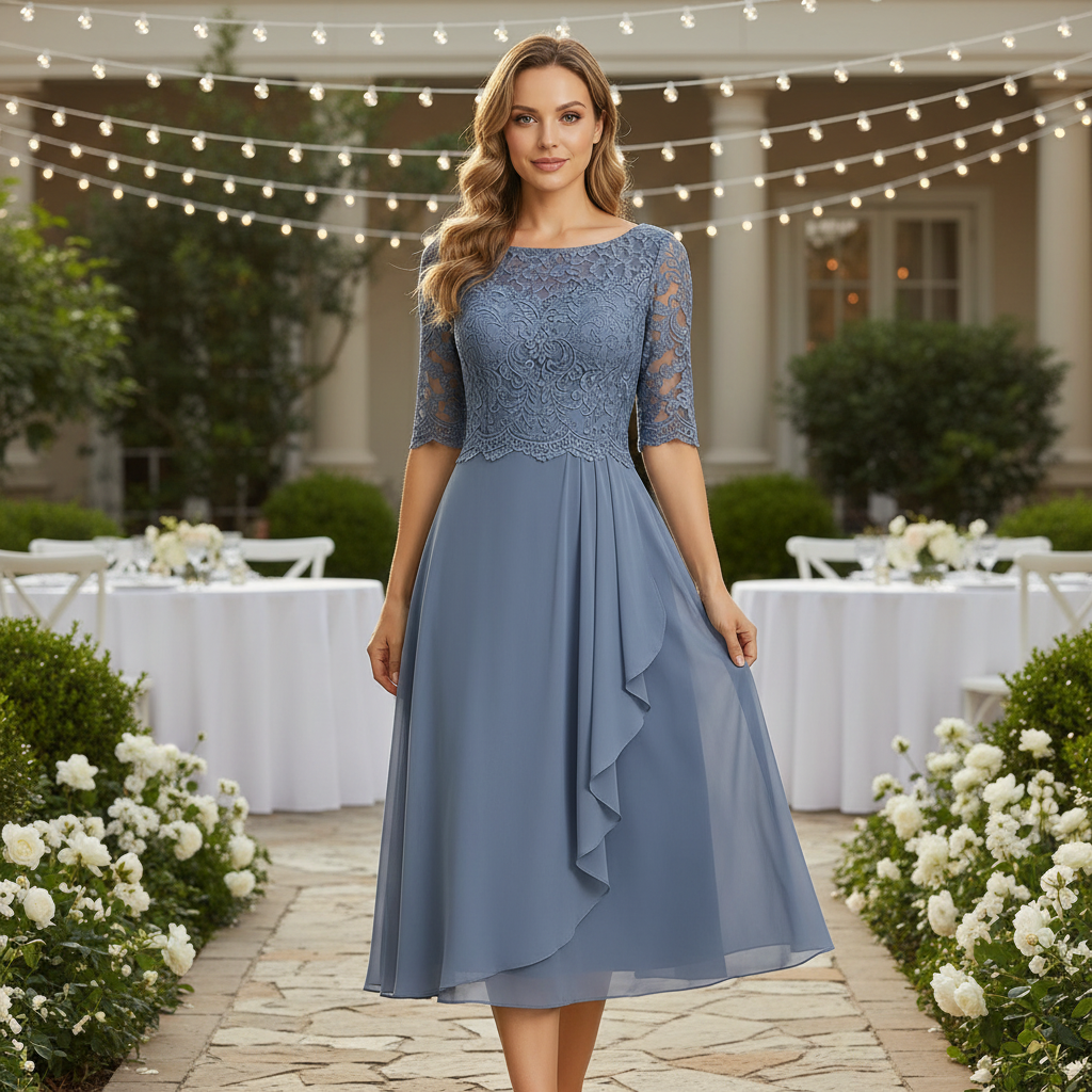 Cinched Waist Flared Midi Dress