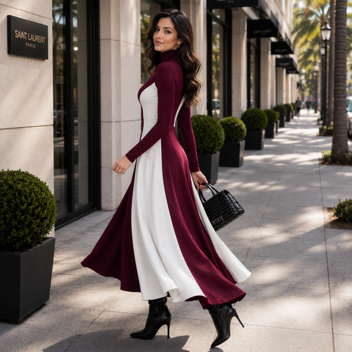 Hourglass Turtleneck Maxi Dress