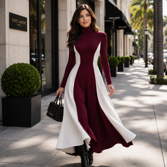 Hourglass Turtleneck Maxi Dress