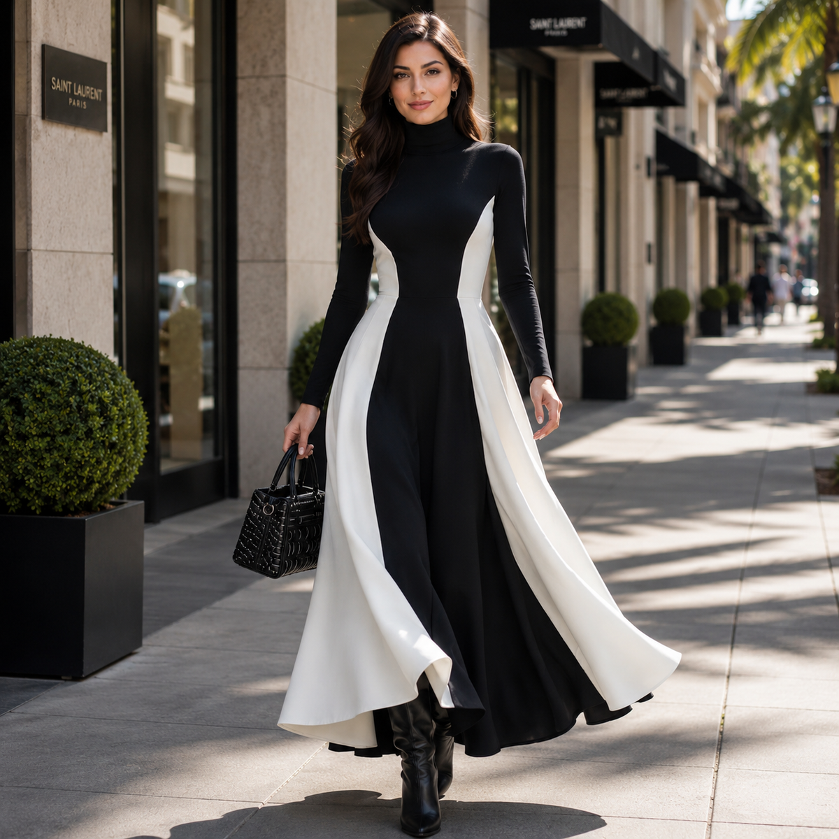 Hourglass Turtleneck Maxi Dress