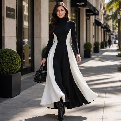 Hourglass Turtleneck Maxi Dress