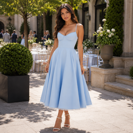 Sophisticated Midi Dress with Flattering Silhouette