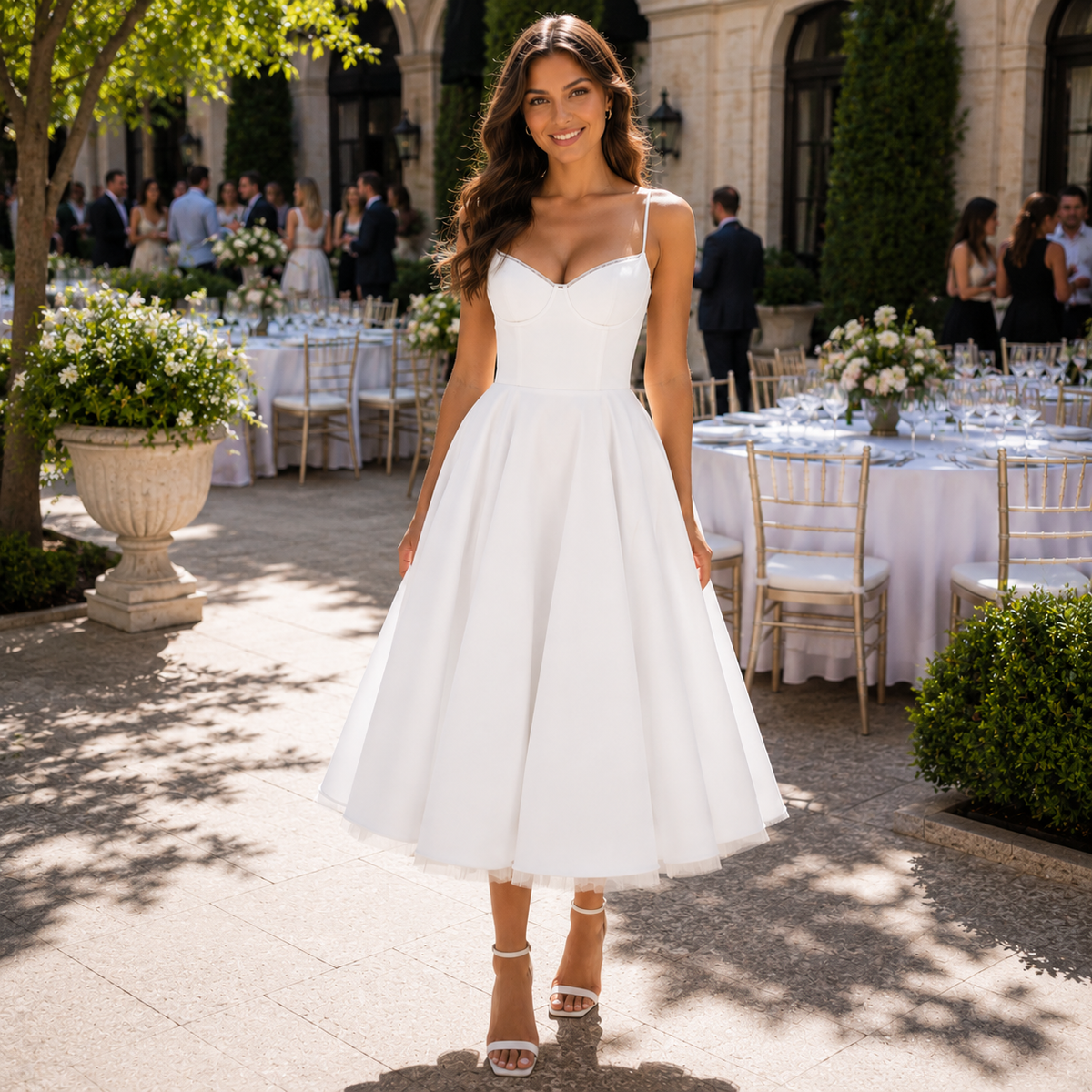 Sophisticated Midi Dress with Flattering Silhouette