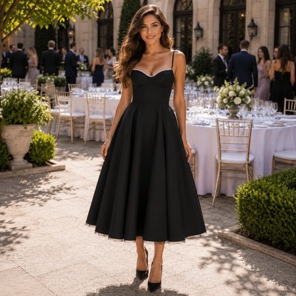 Sophisticated Midi Dress with Flattering Silhouette
