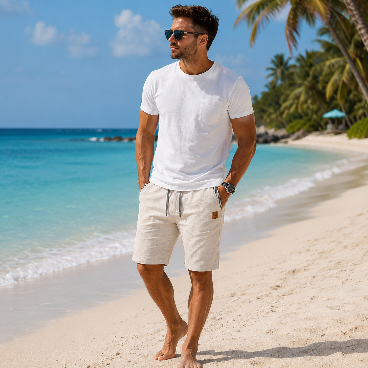 Relaxed Fit Shorts with Easy Drawstring Design