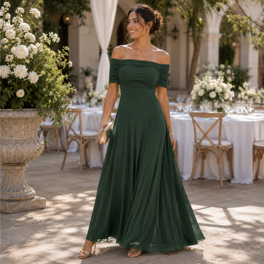 Sophisticated Midi Dress with Flattering Draped Silhouette