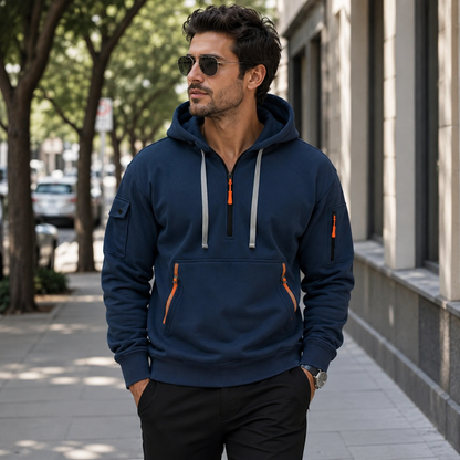 Everyday Hoodie with Functional Zipper Pockets
