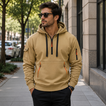 Everyday Hoodie with Functional Zipper Pockets