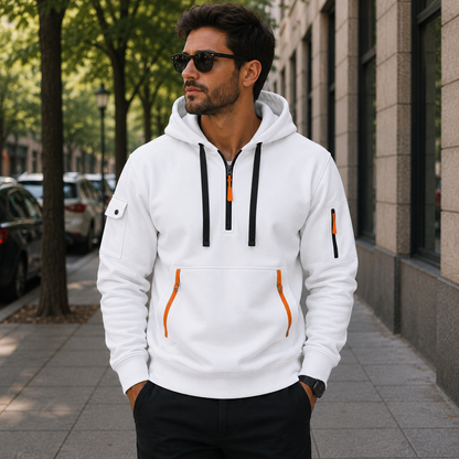 Everyday Hoodie with Functional Zipper Pockets