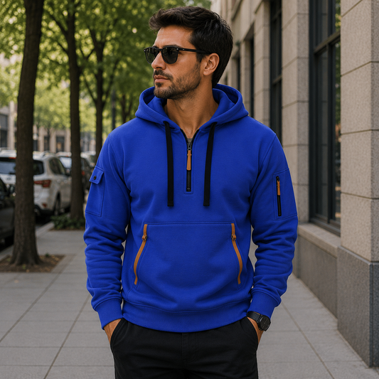 Everyday Hoodie with Functional Zipper Pockets
