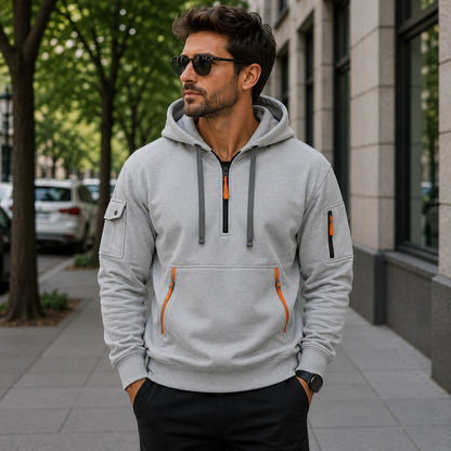 Everyday Hoodie with Functional Zipper Pockets