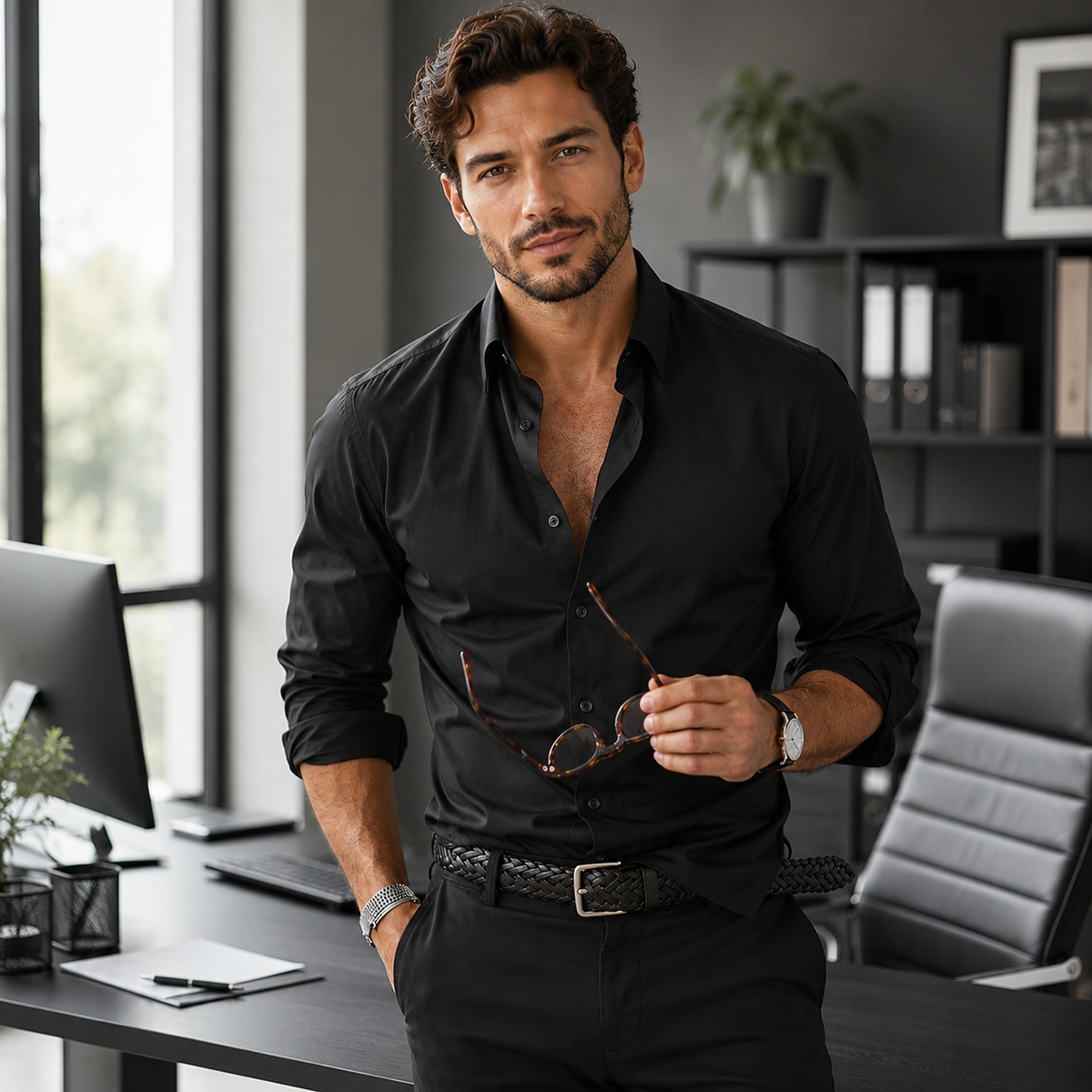 Smart Casual Long Sleeve Shirt for Work and Events