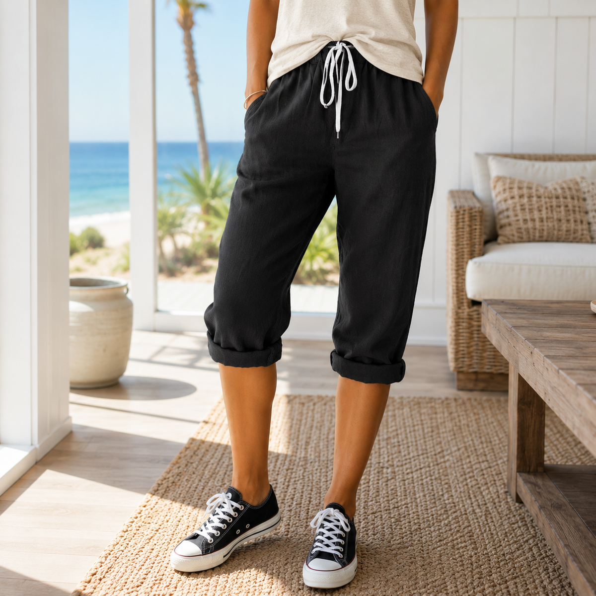Casual Cropped Pants with Timeless Style and Comfort