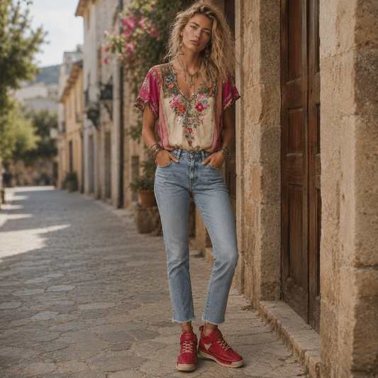 Relaxed Fit V Neck Tees